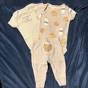 Carter's Cookie Print Baby Onesie Set